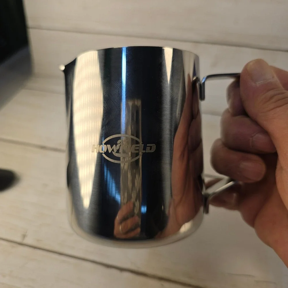 NEW Howfield Milk Frothing Pitcher 12oz Stainless Steel Jug w/ Latte Art Pen Set